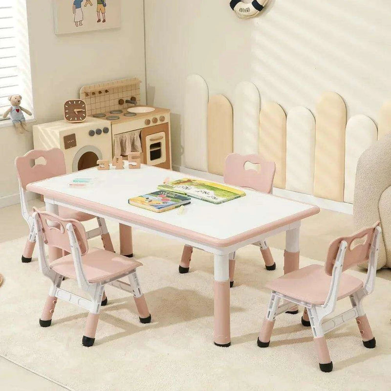 Vibrant Adjustable Kids Table and Chair Set - Perfect for Playrooms and Learning Environments