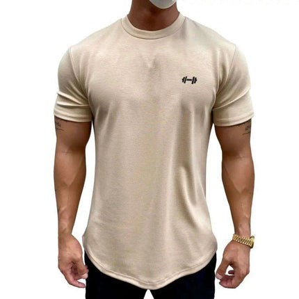 Men's Summer Slim Fit Muscle Tee - Ultra-Soft Cotton Blend Short Sleeve T-Shirt for Gym & Everyday Wear