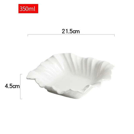 Elegant White Ceramic Serving Bowl for Exquisite Fruit and Vegetable Display