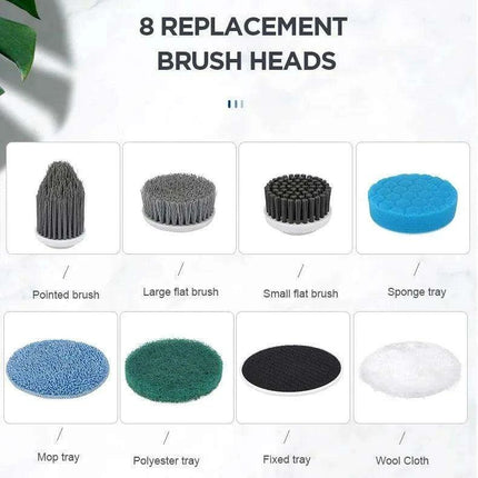 Ultimate Electric Scrubber System with Adjustable Speed and LED Illumination - Comprehensive Home Cleaning Solution