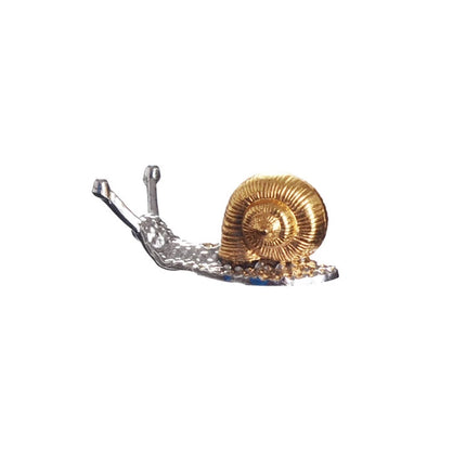 Zinc Alloy Snail Figurine with Incense Holder — Bonsai & Desk Ornament
