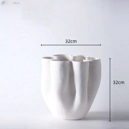 Elegant Open Fold Ceramic Vase - Modern Home Décor Essential