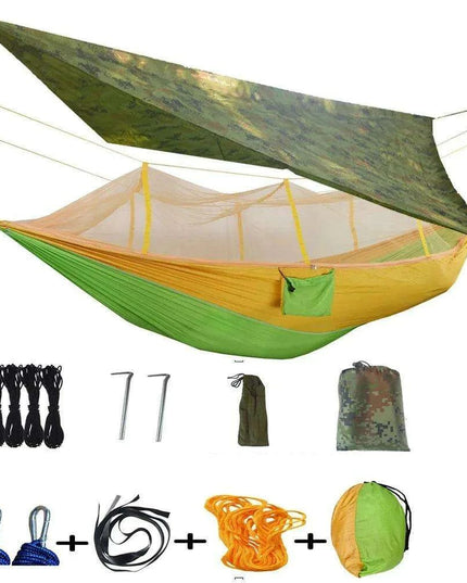 Ultimate Adventure Hammock: Weatherproof with Mosquito Net and Canopy Protection