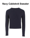 Navy Cable Sweater / XS
