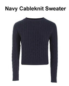 Navy Cable Sweater