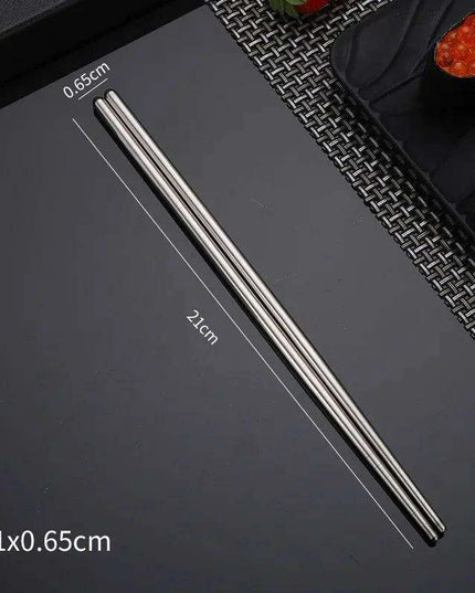 Elegant Stainless Steel Sushi Chopsticks with Enhanced Grip for Asian Cuisine