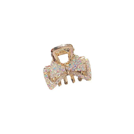 Mini Rhinestone Bow Hair Claw Clip — Lightweight Daily Hair Accessory