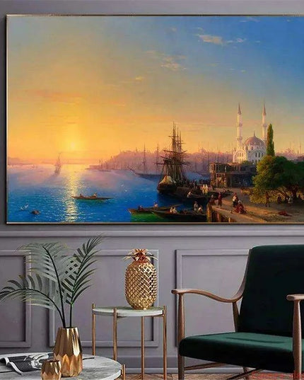 Sailboat Serenity Coastal Canvas Art for Contemporary Home Decor