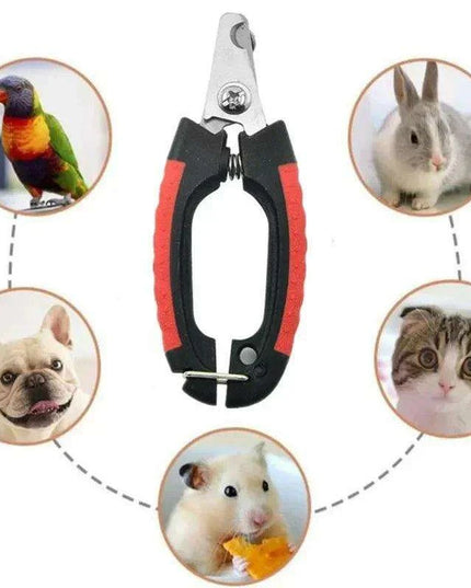 Professional Ergonomic Nail Clippers for Dogs and Cats - Stainless Steel Grooming Scissors and Trimmers