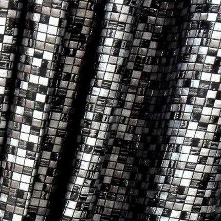 Très Elite Black Grey European Curtain Light Blocking Damask Taffeta