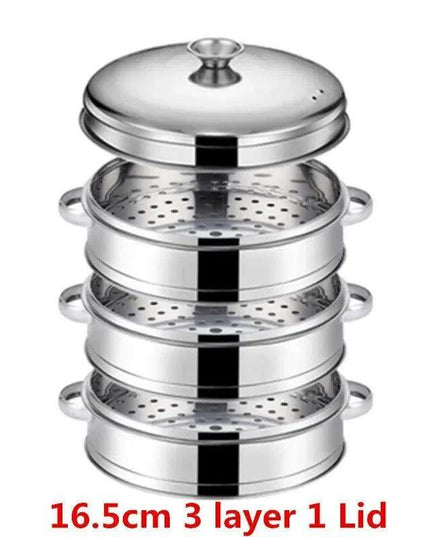 Bamboo Steamer Pot Combo with Stainless Steel Accessories for Ultimate Steaming