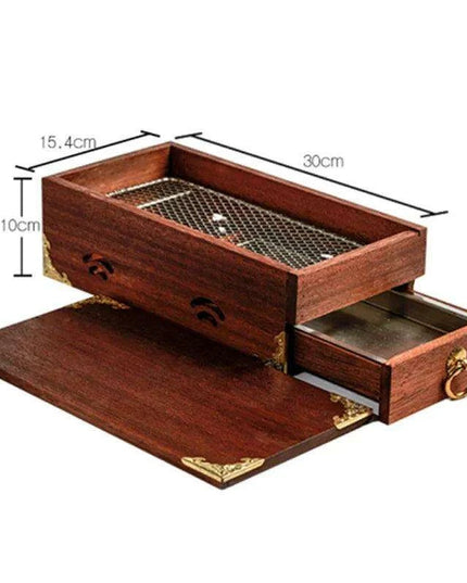 Western Rustic BBQ Smoker's Wooden Dinnerware Set