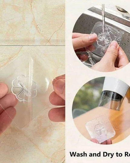 Moisture-Resistant Wall Hooks Set for Seamless Kitchen and Bathroom Organization