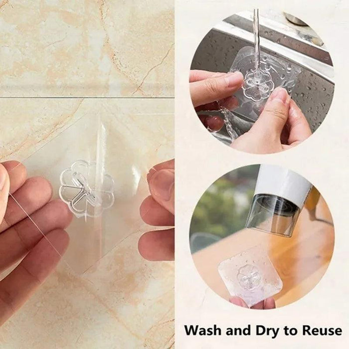 Moisture-Resistant Wall Hooks Set for Seamless Kitchen and Bathroom Organization