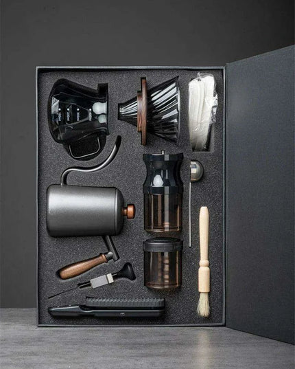 Artisan Coffee Brewing Mastery: Deluxe Wooden Set for Elevated Experiences