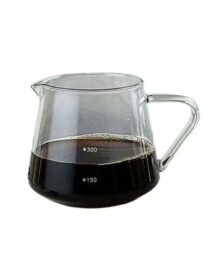 Stylish Borosilicate Glass Coffee Brewing Kit with Precision V-Funnel - Available in 300ml and 600ml Sizes