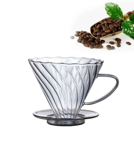 Stylish Borosilicate Glass Coffee Brewing Kit with Precision V-Funnel - Available in 300ml and 600ml Sizes