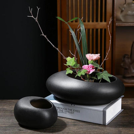 Exquisite Chinese Ceramic Bonsai Planter - Traditional Floral Elegance