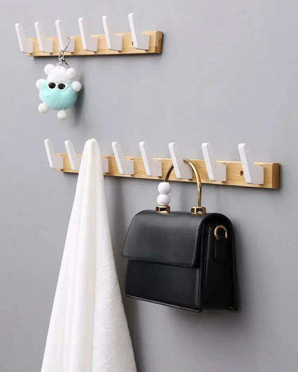 Stylish Solid Wood Wall-Mounted Coat Rack for Chic Home Organization