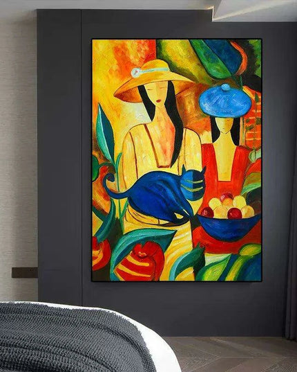 Sophisticated Elegance: Lady Canvas Artwork for Luxurious Home Design