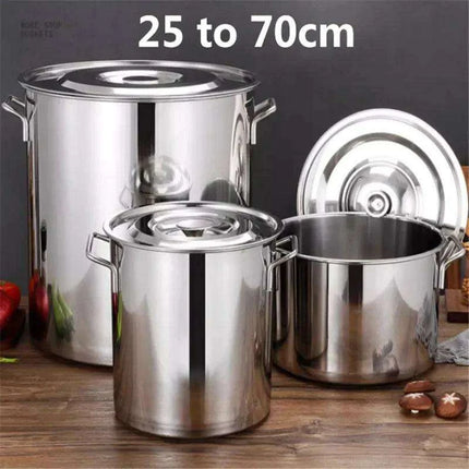 Versatile Stainless Steel Cooking Pot Set with Handle for Easy Transport