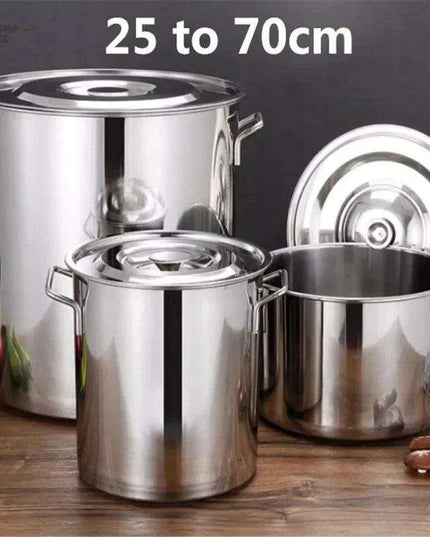 Versatile Stainless Steel Cooking Pot Set with Handle for Easy Transport