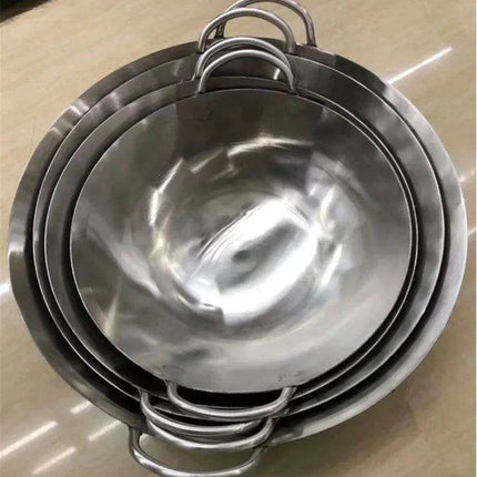 Premium 304 Stainless Steel Wok for Outdoor Culinary Adventures
