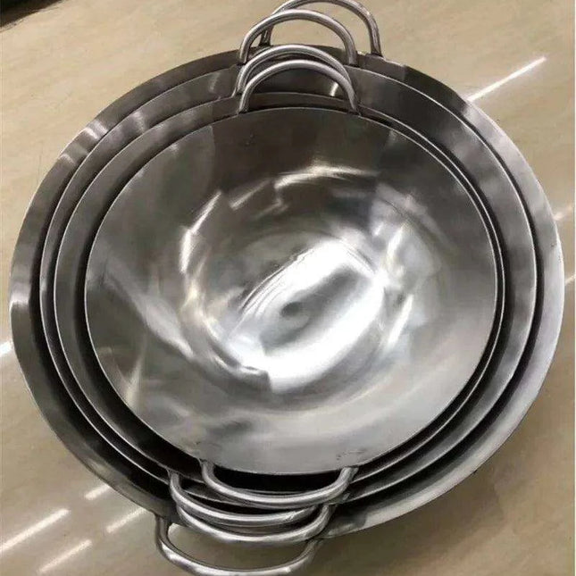 Premium 304 Stainless Steel Wok for Outdoor Culinary Adventures