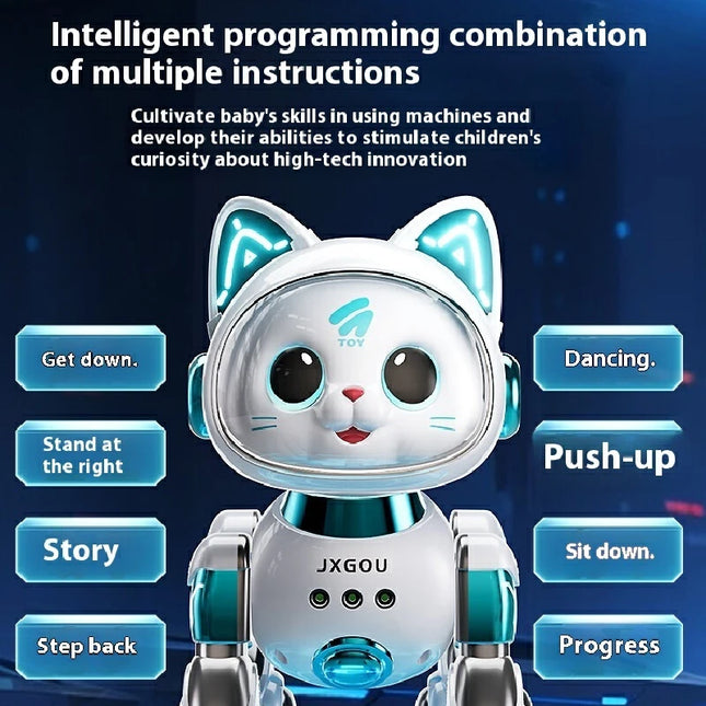 Remote Control Walking Robot Cat Toy with Meowing Sounds