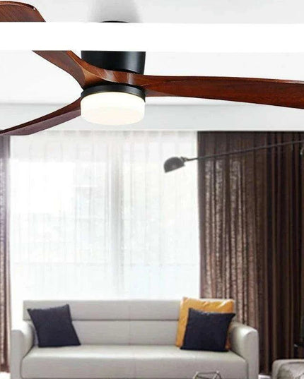48-Inch Modern White Wood Ceiling Fan with Integrated LED Light and Remote Control