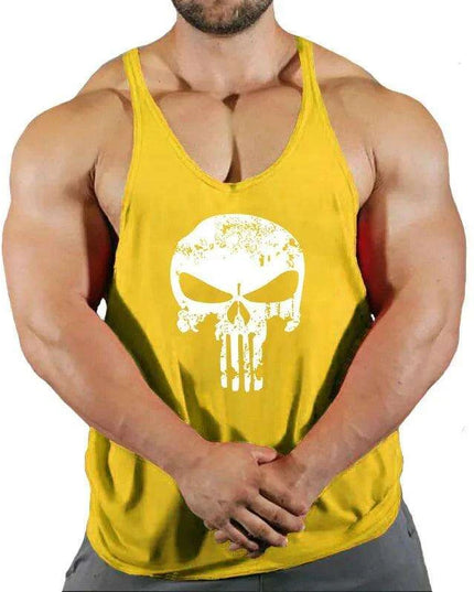 Men's Y-Back Sleeveless Gym Tank - Essential Workout Vest for Bodybuilders and Lifters