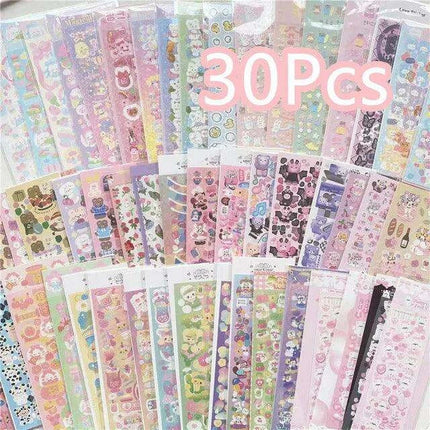 Kawaii Korean Random Laser Sticker Collection - Assorted Craft Supplies for Creative Fun