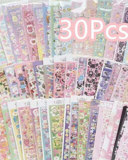 Kawaii Korean Random Laser Sticker Collection - Assorted Craft Supplies for Creative Fun