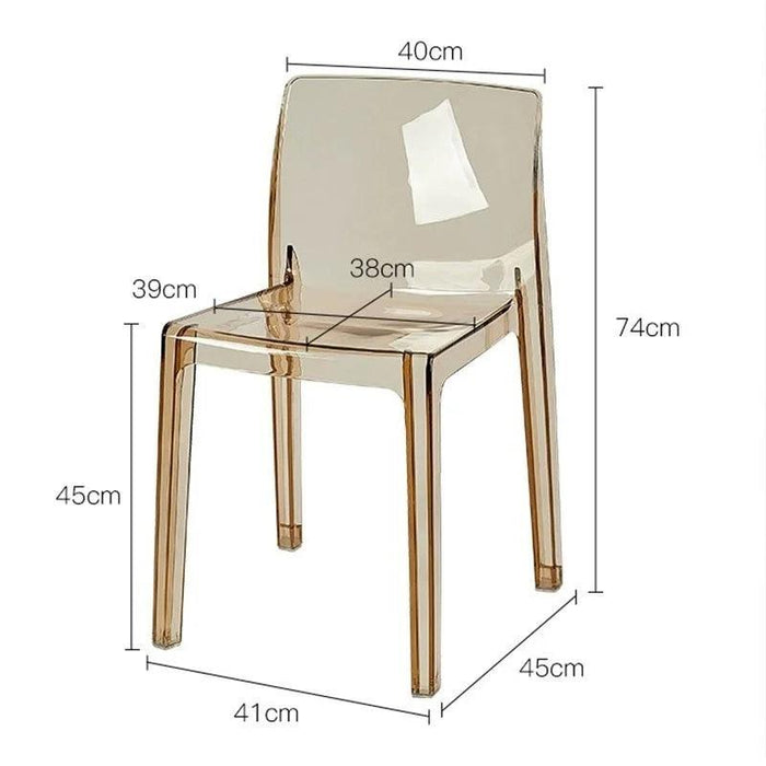 Stylish Clear Acrylic Dining Chairs - Modern Elegance for Your Space