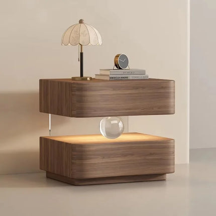 Italian Creative Design Luxury Bedside Table Solid Wood Cream Suspended Night Stand Modern Bedroom Furniture High End Cabinet italian-creative-design-luxury-bedside-table-solid-wood-cream-suspended-night-stand-modern-bedroom-furniture-high-end-cabinet