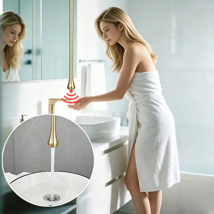 BAKALA Solid Brass Ceiling Bathroom Faucet with Sensor & Custom Size