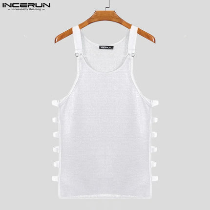 Men's Hollow-Out Sleeveless Tank Top — Streetwear, XL–5XL | Très Élite