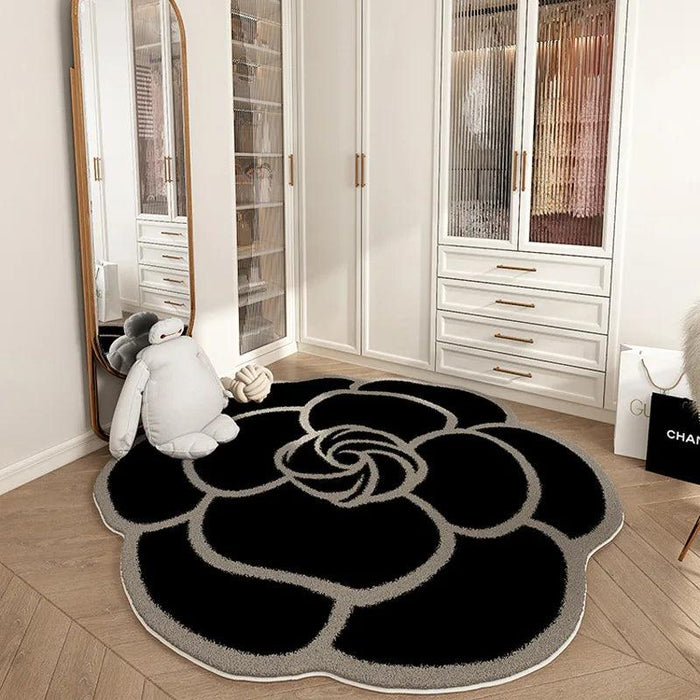 Luxurious Floral Plush Carpet - Elegant & Cozy Home Accent