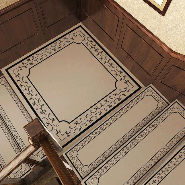 Elegant Non-Slip Leather Stair Mat - Premium Water-Absorbent Carpet for Home Elegance