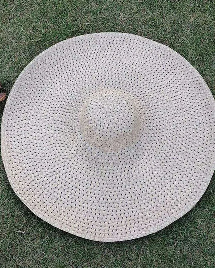 Extra-Wide 25cm Brim Floppy Straw Sun Hat for Women - UV Protection, Travel-Friendly Summer Essential - Wholesale Options Available