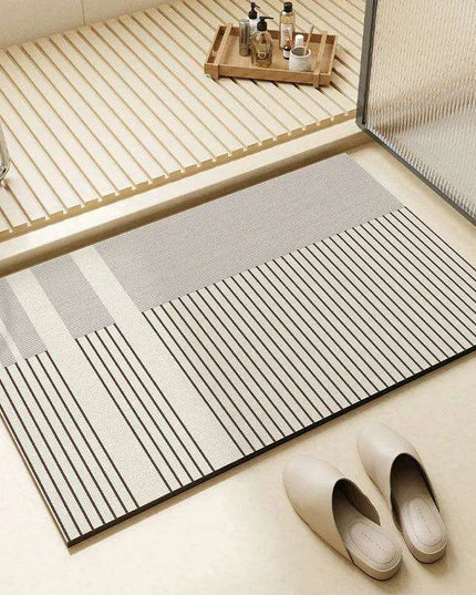 Chic Diatomite Bath Mat Set - Stylish Water-Absorbing Toilet Ensemble