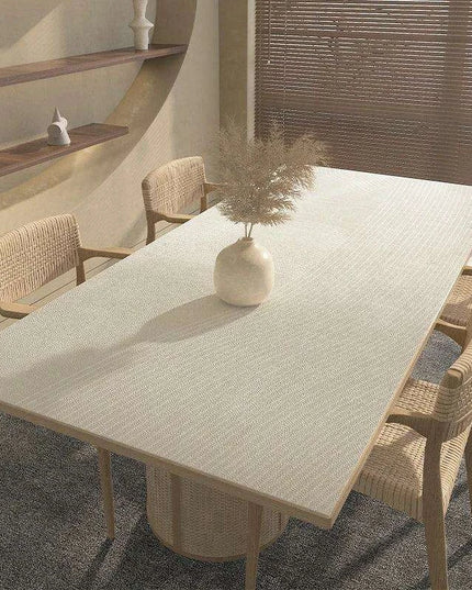 Chic Apricot PVC Leather Table Protector | Versatile and Elegant Dining Essential