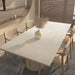 Apricot PVC Leather Dining Table Protector | Waterproof, Heat-Resistant, Non-Slip Mats