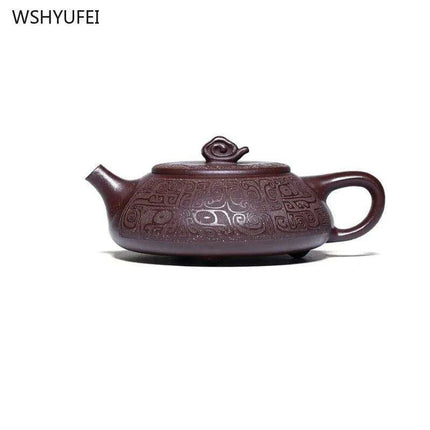 Artisan Jade Gold Sand Authentic Gourd Teapot - Exquisite 290ml Masterpiece
