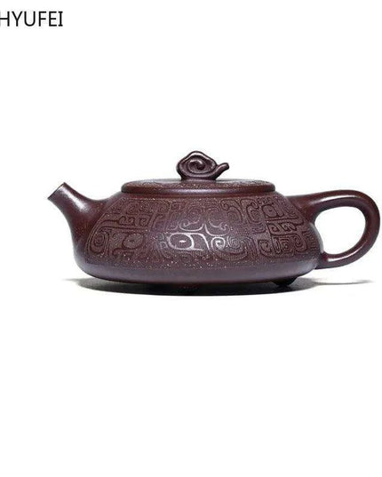 Artisan Jade Gold Sand Authentic Gourd Teapot - Exquisite 290ml Masterpiece