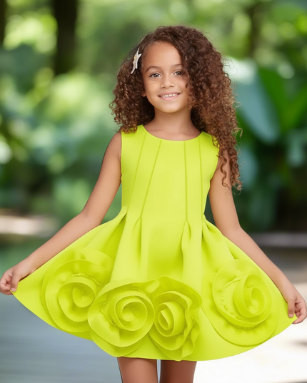 Summer Sleeveless Flower Princess Dress for Girls - Birthday Party Outfit for Kids