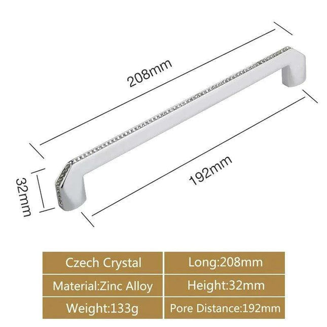 Luxurious Gold and Crystal Cabinet Pulls - Exquisite Design and Lasting Quality