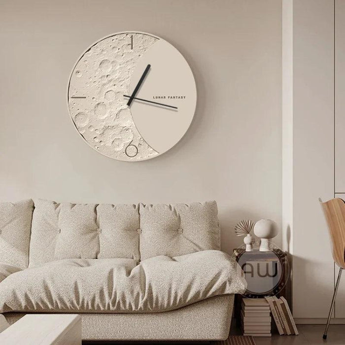 Lunar Glow Luminous Wall Clock - Stylish Silent Timepiece for Home and Restaurant