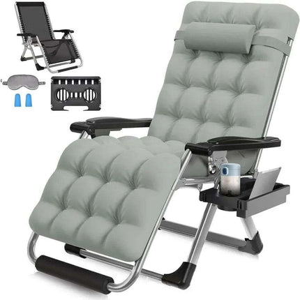 Ultimate Comfort Zero Gravity Outdoor Recliner Chair with Removable Cushion