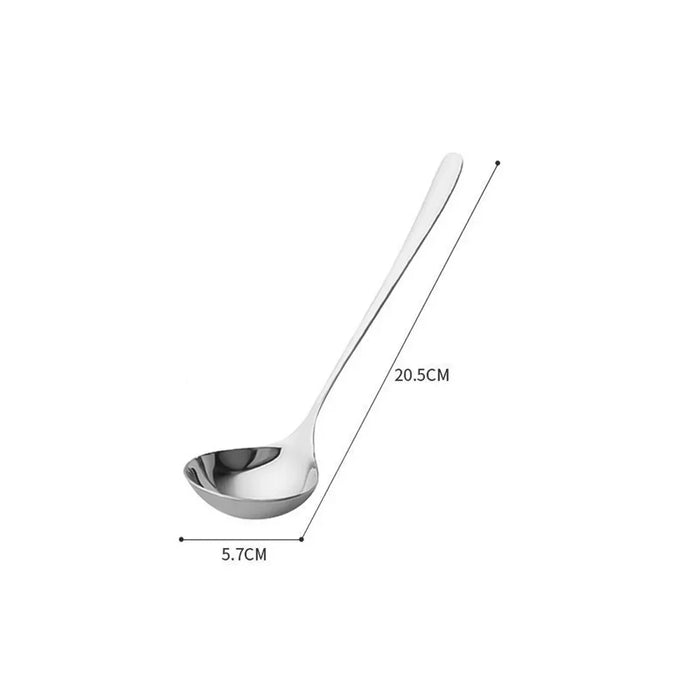 Long Handled Stainless Steel Serving Spoon for Hot Pot and Ice Cream